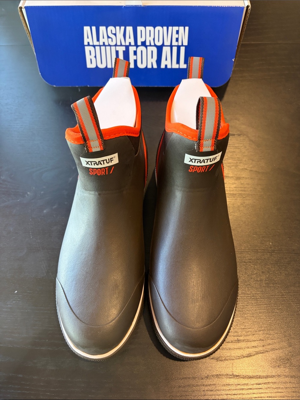 NWT XTRATUF Sport Men's Brown and Orange Waterproof Rain & Snow Boots